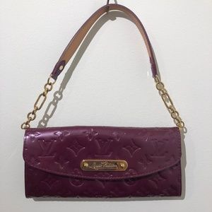 Louis Vuitton Eva Patent Leather Purple Clutch